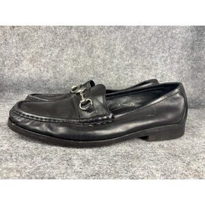 Bragano Shoes Mens Size 13 Black Leather Dress Bit Loafers Crafted Italy 06380